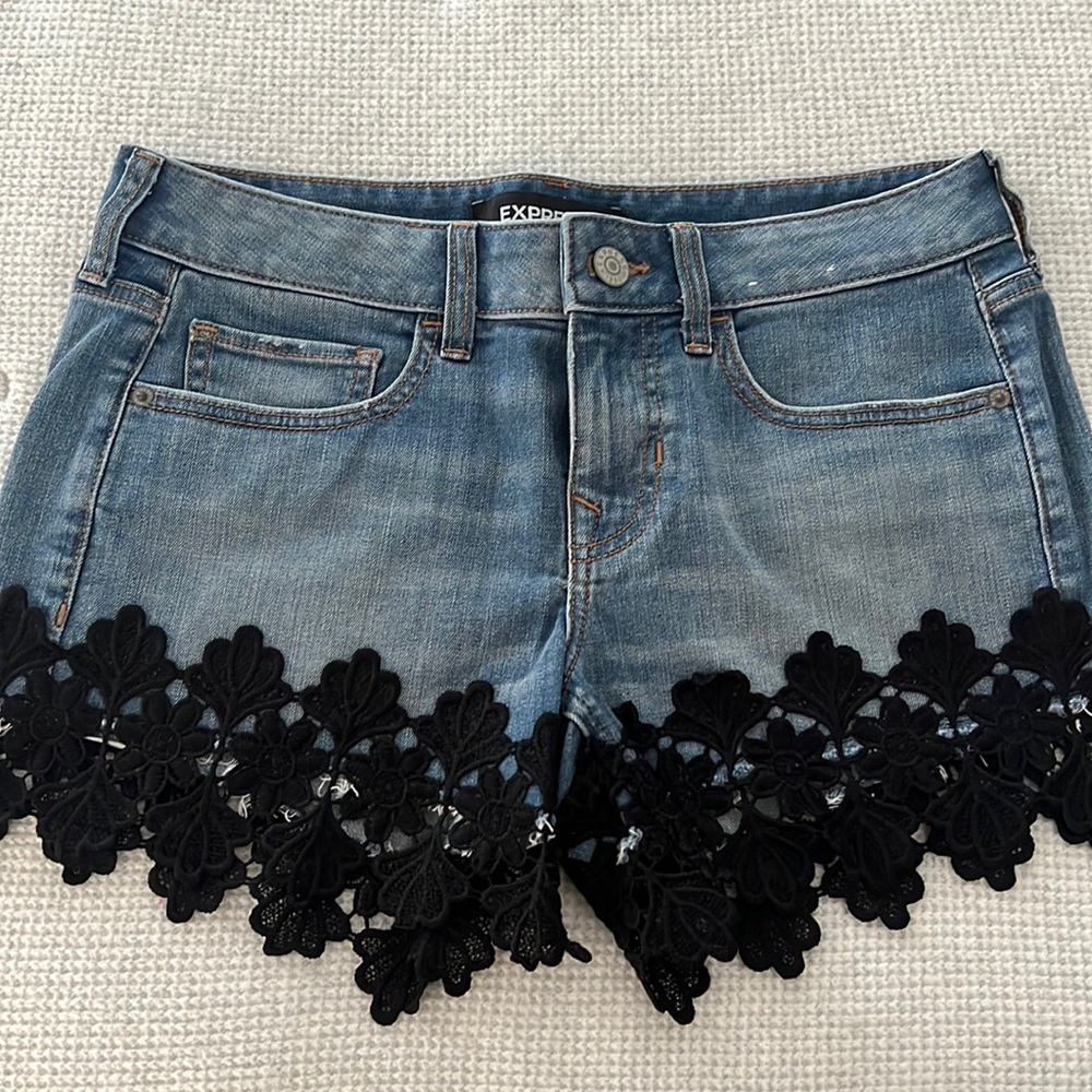 Lace bottom shorts